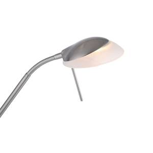 LED-Stehleuchte Zahara Milchglas / Eisen - 2-flammig - Silber