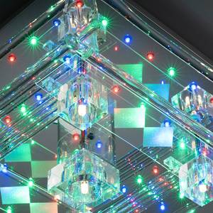 LED-plafondlamp Kemal kristalglas/chroom - 68 lichtbronnen