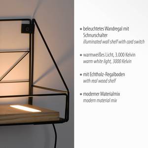 LED-wandlamp Board polycarbonaat/ijzer - 1 lichtbron - Breedte: 31 cm