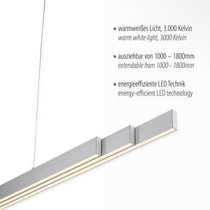 LED-Hanglamp Luzi kunststof/aluminium - 3 lichtbronnen - Wit