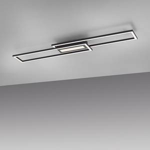 LED-plafondlamp Asmin type D polycarbonaat/aluminium - 1 lichtbron - Zwart