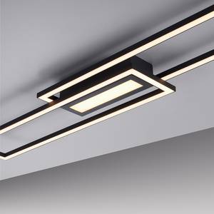 LED-plafondlamp Asmin type D polycarbonaat/aluminium - 1 lichtbron - Zwart