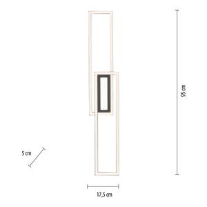 Plafonnier Asmin - Type D Polycarbonate / Aluminium - 1 ampoule - Noir