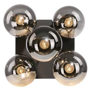 Plafondlamp Big Widow rookglas/ijzer - 5 lichtbronnen
