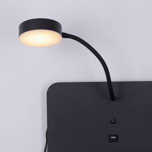 LED-wandlamp Board met leeslamp kunststof/ijzer - 1 lichtbron - Zwart