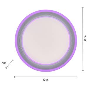 LED-plafondlamp Spheric type A ABS/metaal - 2 lichtbronnen