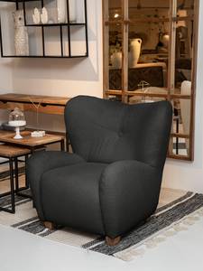 Fauteuil Herako Tissu Wunna: Gris foncé