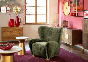 Fauteuil Herako Tissu Faeza: Vert foncé