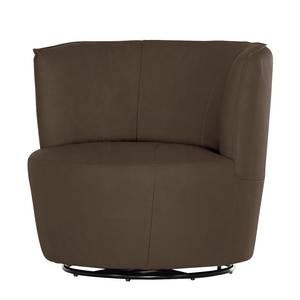 Fauteuil Kindia avec structure pivotante Cuir véritable Embla: Marron foncé