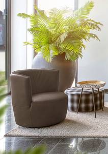 Fauteuil Kindia avec structure pivotante Cuir véritable Embla: Marron foncé