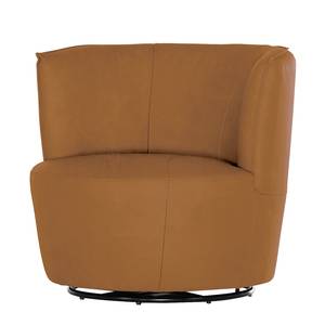 Fauteuil Kindia avec structure pivotante Cuir véritable Embla: Cognac