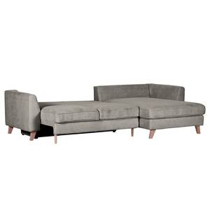 Ecksofa Tocon Cord - Cordstoff Caron: Hellgrau