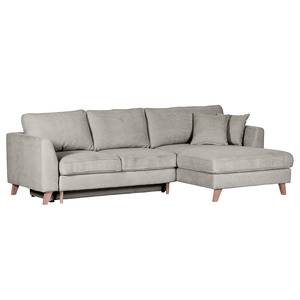 Ecksofa Tocon Cord - Cordstoff Caron: Hellgrau