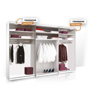 Schwebetürenschrank Sinfonie Plus Typ C Eiche Artisan Dekor - 280 x 222 cm - Classic - Grau