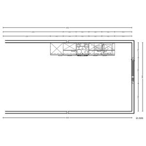 Küchenzeile High-Line Touch Variante C Schwarz / Eiche Sierra Dekor - Breite: 300 cm - Ausrichtung links - Ohne Elektrogeräte