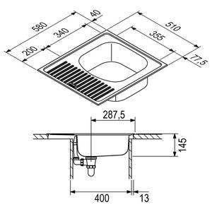 Küchenzeile High-Line Touch Variante B Grau / Eiche Havanna Dekor - Breite: 210 cm - Ausrichtung rechts - Mit Elektrogeräten