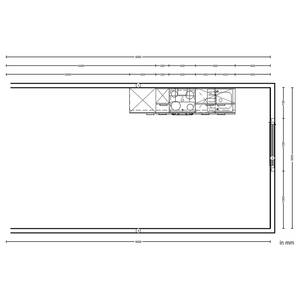 Küchenzeile High-Line Touch Variante A Grau / Eiche Havanna Dekor - Breite: 240 cm - Ausrichtung links - Ohne Elektrogeräte