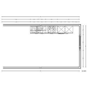 Küchenzeile High-Line Touch Variante D Magnolia / Eiche Sierra Dekor - Breite: 330 cm - Ausrichtung rechts - Ohne Elektrogeräte