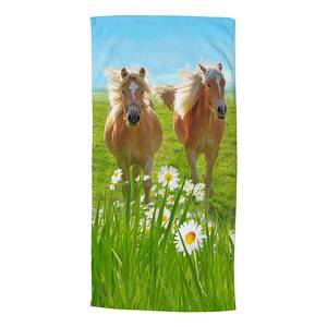Douchehanddoek Horses polyfluweel - 75 x 150 cm