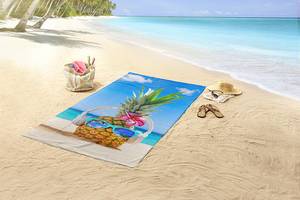 Strandhanddoek Pineapple polyfluweel - 100 x 180 cm
