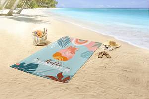 Serviette de plage Hello Summer Velours de polyester - 100 x 180 cm