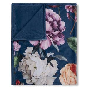 Plaid Fiori Polysamt - 130 x 160 cm - Blau