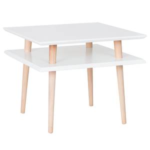 Tavolino da salotto Square Legno massello di faggio / MDF - Bianco - Bianco