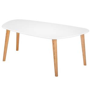 Couchtisch Endocarp Esche massiv / MDF - Weiß - 110 x 45 cm