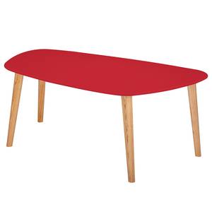 Table basse Endocarp Frêne massif / MDF - Rouge - Rouge - 110 x 45 cm