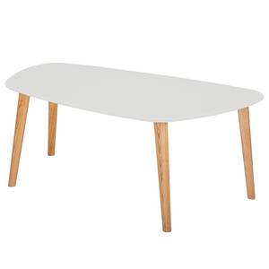 Table basse Endocarp Frêne massif / MDF - Gris clair - Gris lumineux - 110 x 45 cm