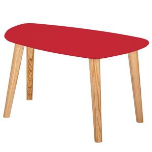 Salontafel Endocarp massief essenhout/MDF - rood - Rood - 68 x 40 cm