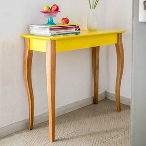 Console Lillo Hêtre massif / MDF - Jaune moutarde - Jaune moutarde - Largeur : 85 cm