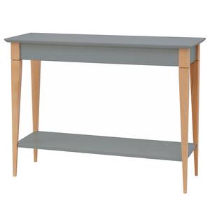 Konsolentisch Mimo Buche massiv / MDF - Grau - Breite: 105 cm