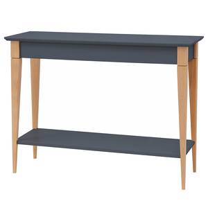 Console Mimo Hêtre massif / MDF - Anthracite - Anthracite - Largeur : 105 cm