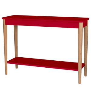 Tavolo consolle Ashme Legno massello di frassino / MDF - Rosso - Rosso - Larghezza: 105 cm