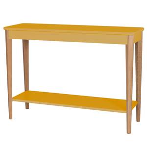 Wandtafel Ashme massief essenhout/MDF - mosterdgeel - Mosterdgeel - Breedte: 105 cm