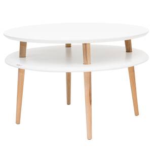 Couchtisch Ufo Buche massiv / MDF - Weiß - 70 x 45 cm