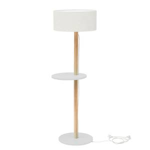 Staande lamp Ufo wit massief essenhout/MDF - wit/lichtgrijs - Heldergrijs