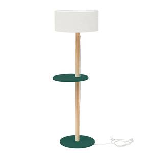 Staande lamp Ufo wit massief essenhout/MDF - wit/donkergroen - Donkergroen