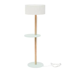 Staande lamp Ufo wit massief essenhout/MDF - wit/mintkleurig - Mintkleurig