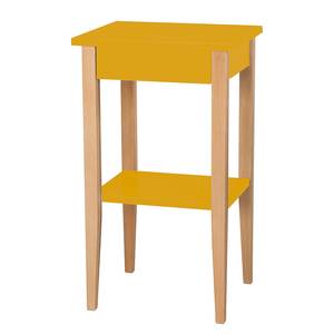 Table de chevet Entlik Hêtre massif / MDF - Jaune moutarde - Jaune moutarde