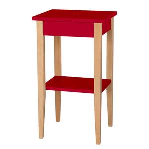 Tavolino Entlik Legno massello di faggio / MDF - Rosso - Rosso