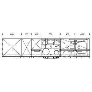 Küchenzeile High-Line Structura Kombi A Eiche Havanna Dekor - Breite: 270 cm - Ausrichtung links - Ohne Elektrogeräte