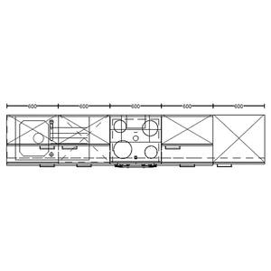 Küchenzeile High-Line Flash Kombi C Hochglanz Grau - Breite: 300 cm - Ausrichtung rechts - Mit Elektrogeräten