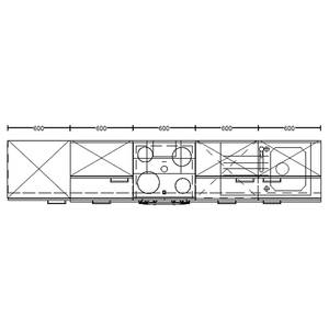 Küchenzeile High-Line Flash Kombi C Hochglanz Grau - Breite: 300 cm - Ausrichtung links - Mit Elektrogeräten