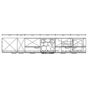 Küchenzeile High-Line Flash Kombi C Hochglanz Grau - Breite: 330 cm - Ausrichtung links - Mit Elektrogeräten