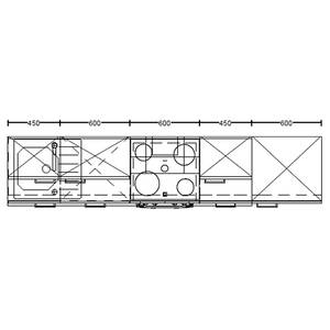 Küchenzeile High-Line Flash Kombi B Hellgrau - Breite: 270 cm - Ausrichtung rechts - Ohne Elektrogeräte