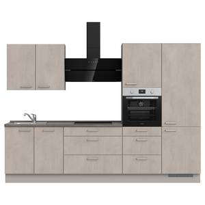 Küchenzeile High-Line Riva Kombi D Steingrau - Breite: 300 cm - Ausrichtung rechts - Ohne Elektrogeräte
