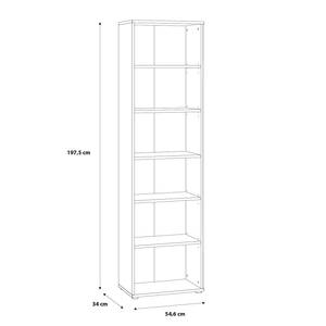 Scaffale da ufficio Wall Effette legno recuperati - 55 x 198 cm