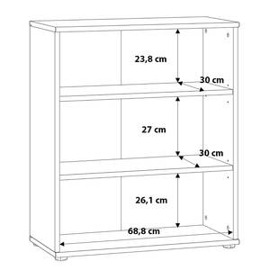 Étagères de bureau Imitation bois ancien - 73 x 85 cm